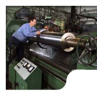In house capabilities include grinding new and used rolls up to 36” diameter and 20’ long.